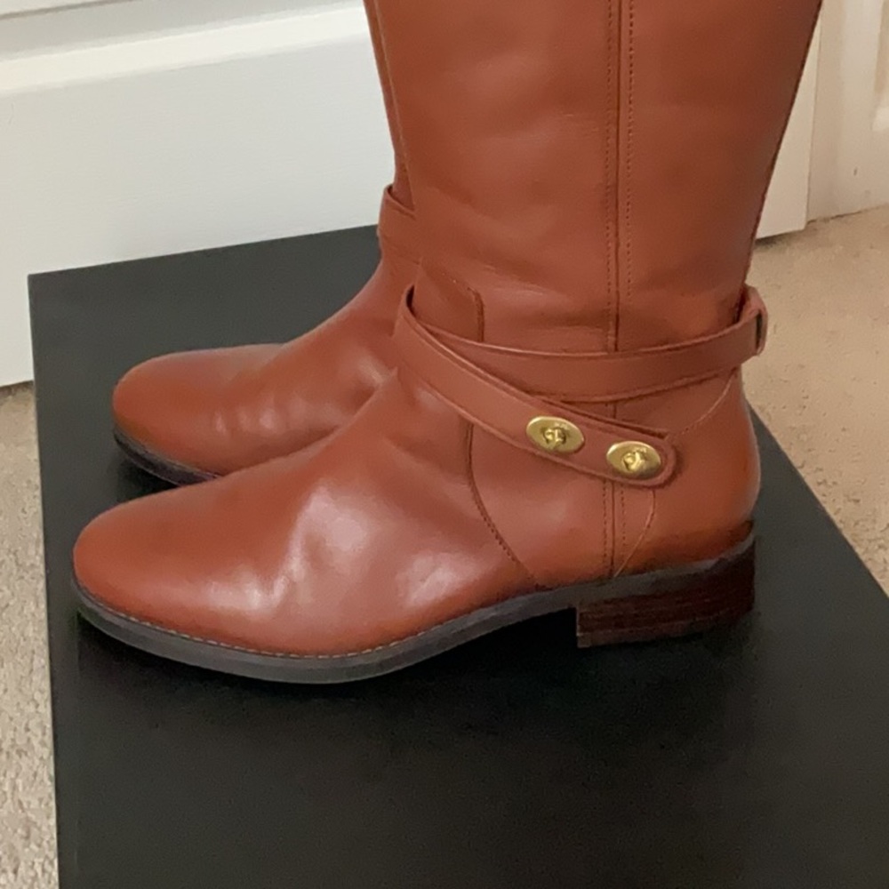 Authentic Coach Knee High Leather Boots - Size 9B - Picture 5 of 10